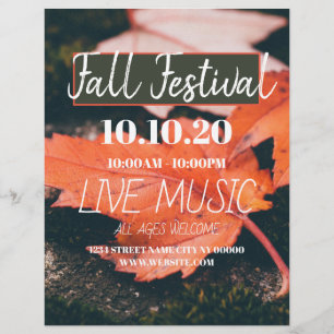 Fall Festival Party Flyer Poster