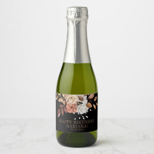 Fall Floral on Black Festa de aniversário Cha