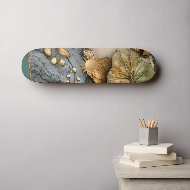 Fall Flowers Skateboard (Arte de parede (Horz))