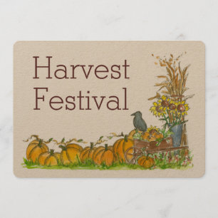 Fall Harvest Festival Convite Pumpkin Patch Art