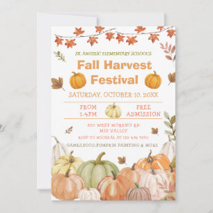 Fall Harvest Pumpkin Festival Convite de festas