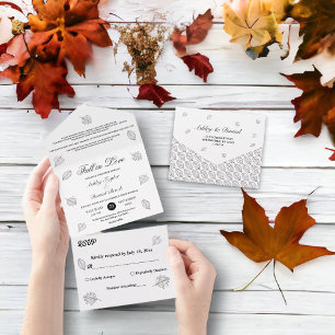 Fall in Love Black and White Deixa O Casamento De