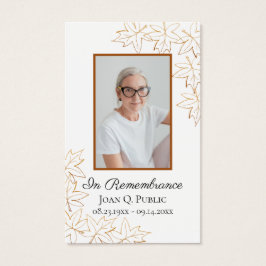 Fall Maple Deixa o Serviço Funeral Oração Memorial