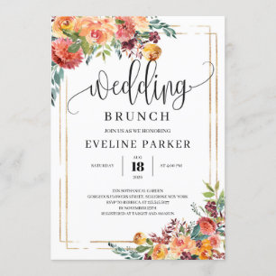 Fall marigold larange flores convite para casament