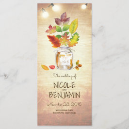 Fall Mason Jar e String Lights Programas de casame