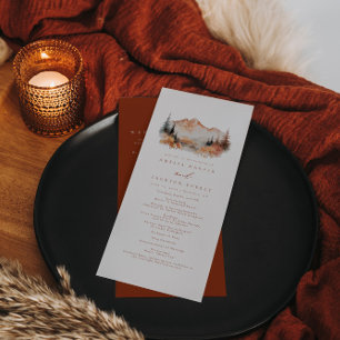 Fall Mountain Wedding Order of Events Program
