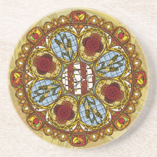 Fall Nouveau Sandstone Porta copos (Frente)