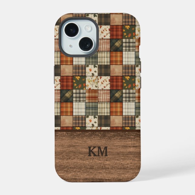 Fall Patchwork Quilt Phone Case | Personalized (Verso)