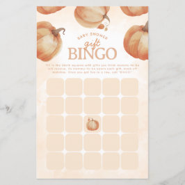 Fall Pumpkin Chá de fraldas Bingo Game