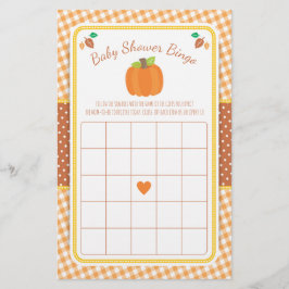 Fall Pumpkin Chá de fraldas Bingo Game
