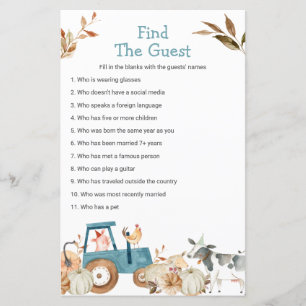 Fall Pumpkin Fazenda Animal Encontre o Jogo Convid