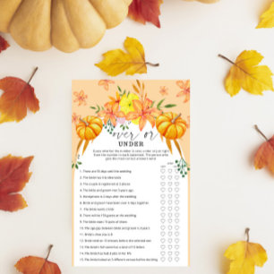 Fall Pumpkins - sobre ou sob o jogo do chá de pane