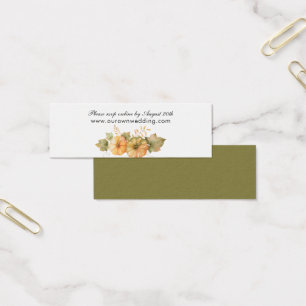 Fall Rust Sair Pumpkin Weding Website RSVP Card