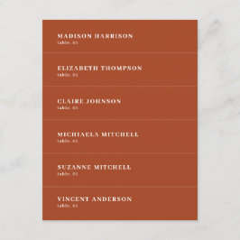 Fall Terracotta Casamento Nome Local Cartão DIY