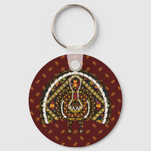 Fall Turkey Chaveiro