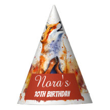 Fall Vibes Fox - Chapéu de Festa de aniversário