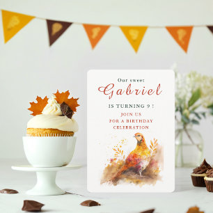 Fall vibes Pheasant - Cartão de Convite de Anivers