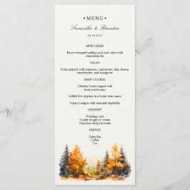 Fall Woodland, Menu Janto de Casamentos Florestais