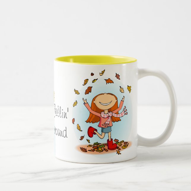 "Fallin ao redor!" Caneca do outono/queda (Direita)