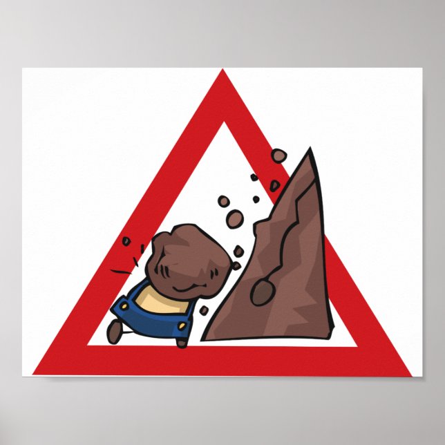 Falling Rocks - Sinal Poster (Frente)