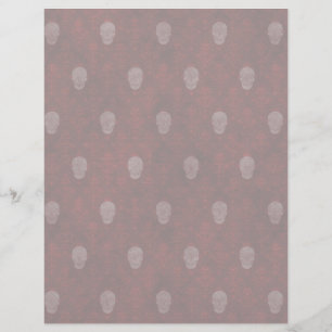 Falln Victorian Skulls Red