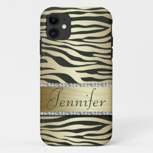Falso à moda capas de iphone Jeweled do impressã