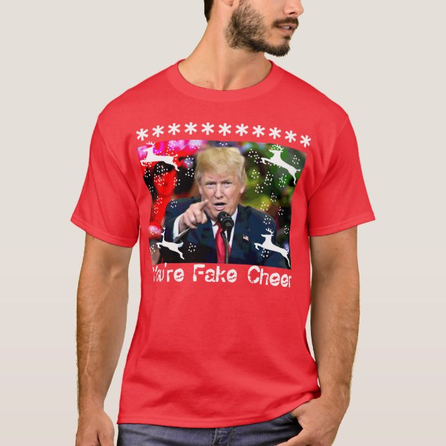 Falso Cheer, Donald Trump Feia Camisa De Natal (Frente)