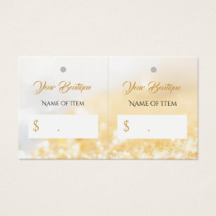 FALSO elegante ouro e Tag do cair de Bokeh DIY da