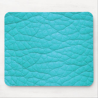 Falso enrugado turquesa Mousepad de couro macio