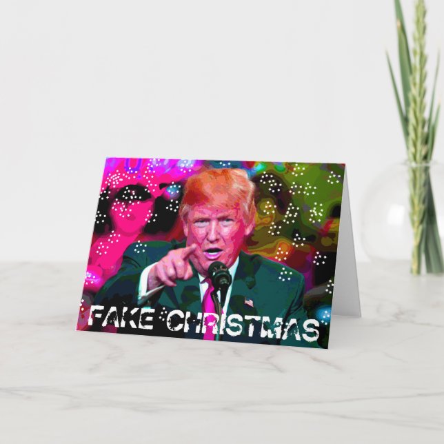 Falso Natal, Donald Trump Satire Cartão de Natal (Frente)