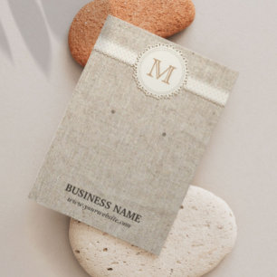 Falta de Monogramas Burlap com Placas de Exibiçã