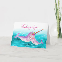 Falta-te o cartão de cor submarina Narwhal