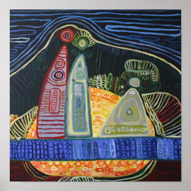 Familia Asbtract Art Painting Value Poster Paper (Frente)