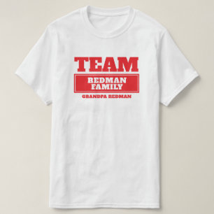 Família da equipe ou t-shirt personalizado