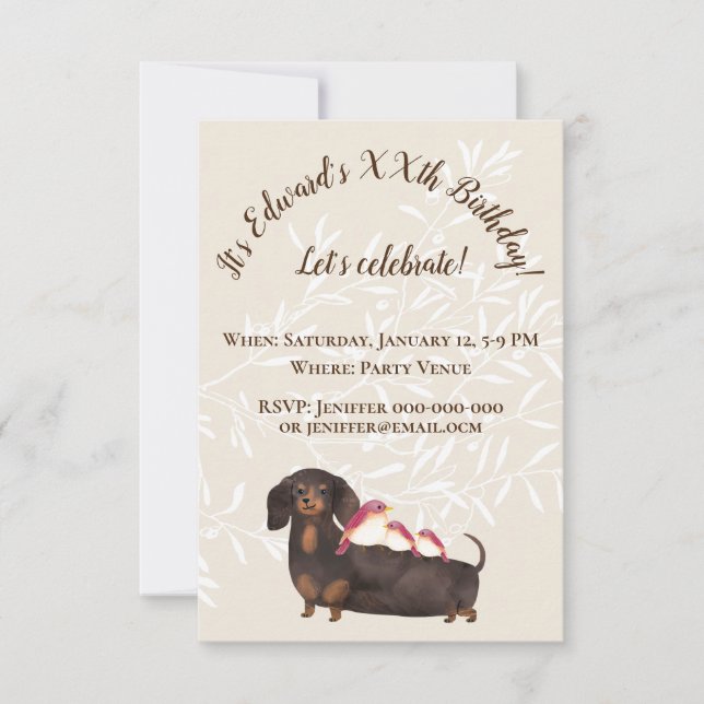 Família Dachshund e Birds (Frente)