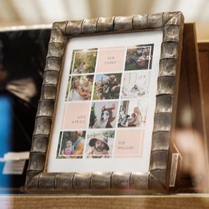 FAMÍLIA DE AMOR E PAZ FOTO COLLAGE POSTER E IMPRES