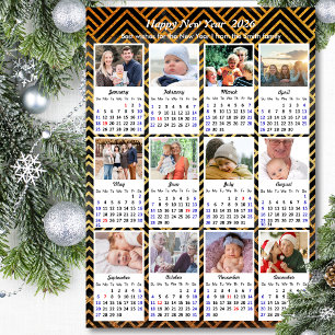 Família de Calendários 2026 Foto 12 Preto Moderno