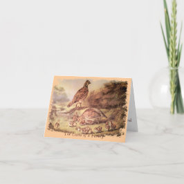 Família de Cartões de agradecimentos de codorniz