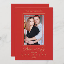 Família Dourada de Fotos de Natal Moderna Minimali