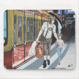 Família Elf Alemã Comprando Fantasy Art Mousepad