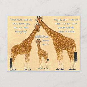Família Giraffe - Anúncio de Nascimento