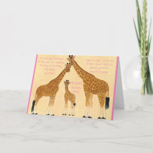 Família Giraffe - Anúncio de Nascimento