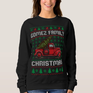 Família Gomez Fúria Natal Suéter Red Truck Funn