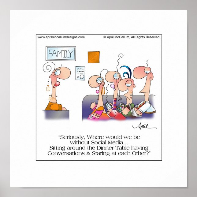 FAMÍLIA JANTE Poster de Cartoon por April McCallum (Frente)