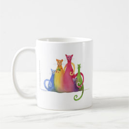 Família misturada de 5, caneca da arte da aguarela