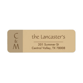 Família Moderna Monograma - Etiquetas de Endereço