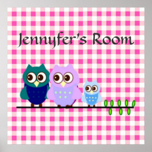 Família Ows na Poster cor-de-rosa