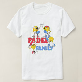 Família Padel | Camiseta de Desenho Animado Retrô