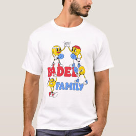 Família Padel | Camiseta de Desenho Animado Retrô