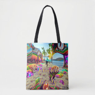 Família Personalizada Tote Bag Labrador Retriever